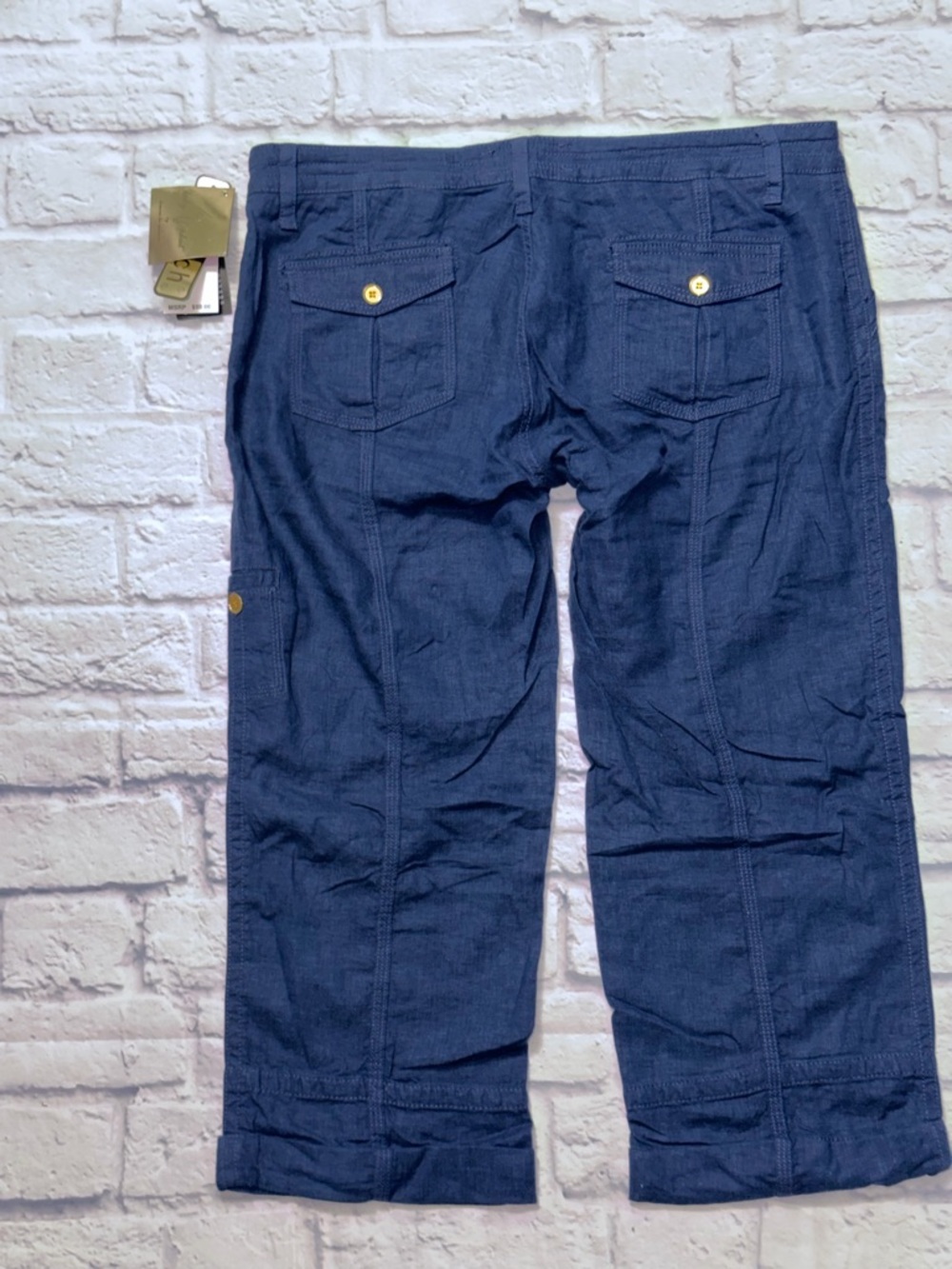 Baby Phat Women’s Navy Cargo Drawstring Pants - Picture 2 of 3
